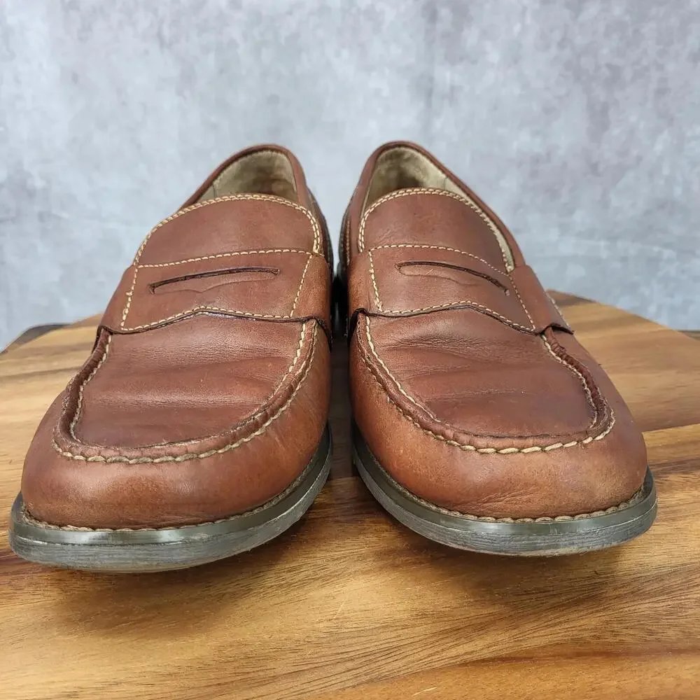 Sperry Top Sider Penny Loafers‎ Mens 9.5 M Brown Leather Slip On Shoes